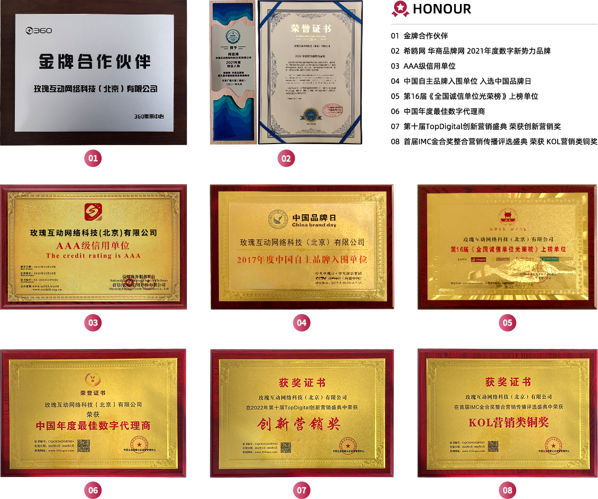 公司荣誉